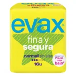 Evax Compresas Fina y Segura Normal Sin Alas 16 unidades