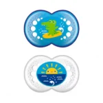 MAM Chupete Silicona Original 16+ Pack Doble Azul