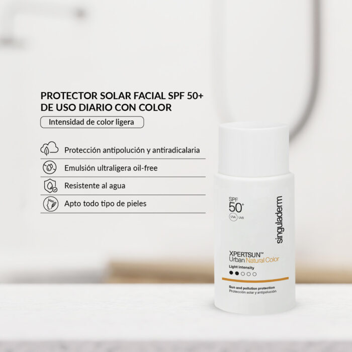 Primaderm XPERTSUN Urban Natural Color Light Intensity FPS50+ 50ml - Imagen 1