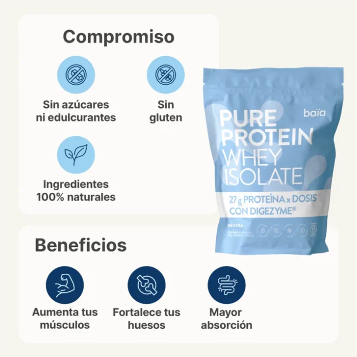 Baïa Pure Protein Whey Neutro 750g - Imagen 2