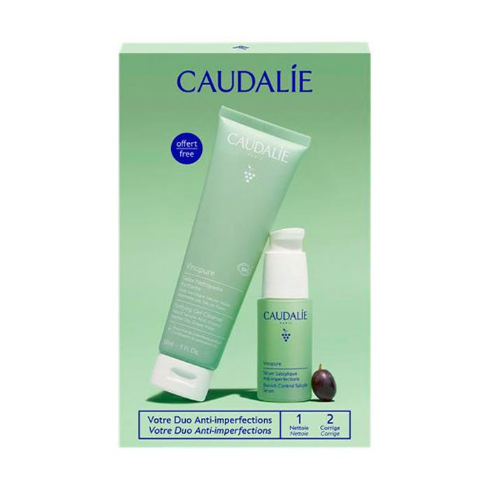 5810940 Caudalie Cofre Vinopure Sérum y Gelatina Limpiadora - Imagen 1