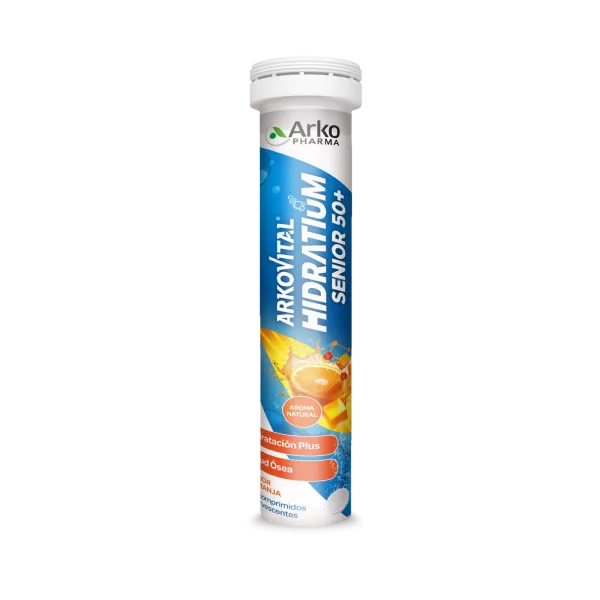 3D Ficticio Hidratium senior.png Arkopharma Arkovital Hidratium Senior Naranja 20 Comprimidos - Imagen 1
