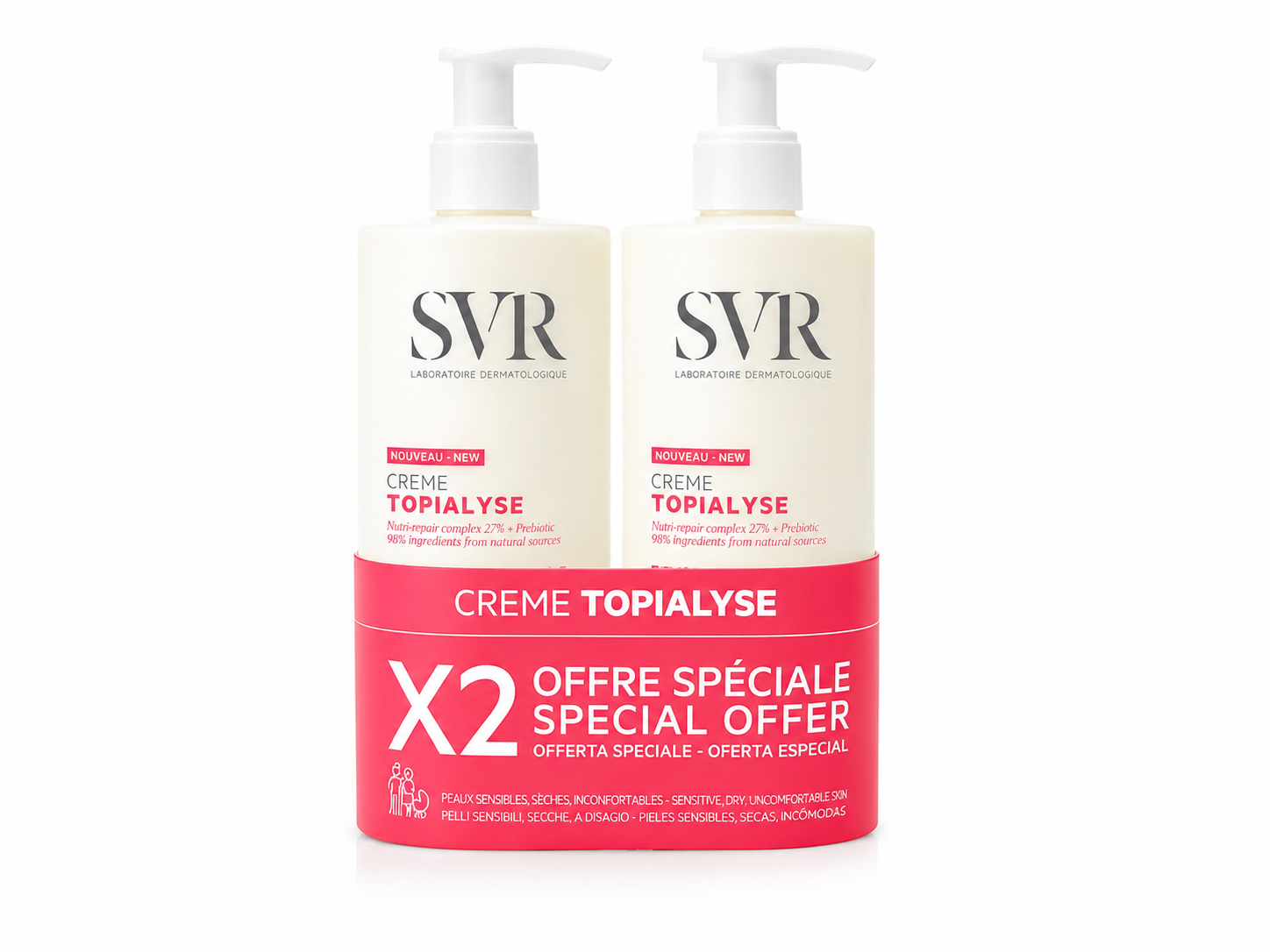 ChatGPT Image 28 ago 2026, 18_24_56 SVR Topialyse Pack Crema Corporal 2x400ml - Imagen 1